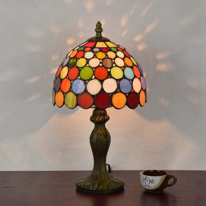 Stained Glass European Retro Bedside Table Lamp - Noogni