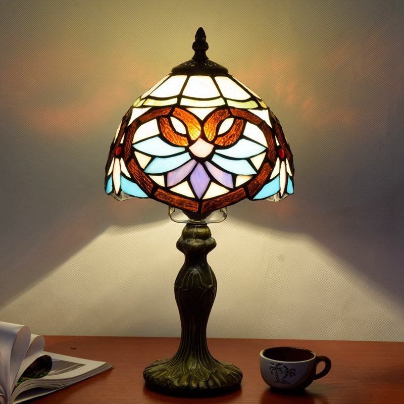 Stained Glass European Retro Bedside Table Lamp - Noogni