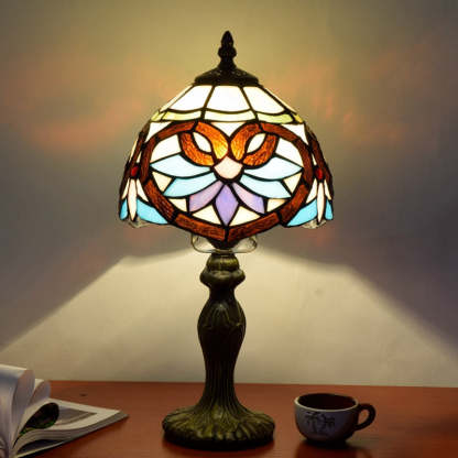 Stained Glass European Retro Bedside Table Lamp - Noogni