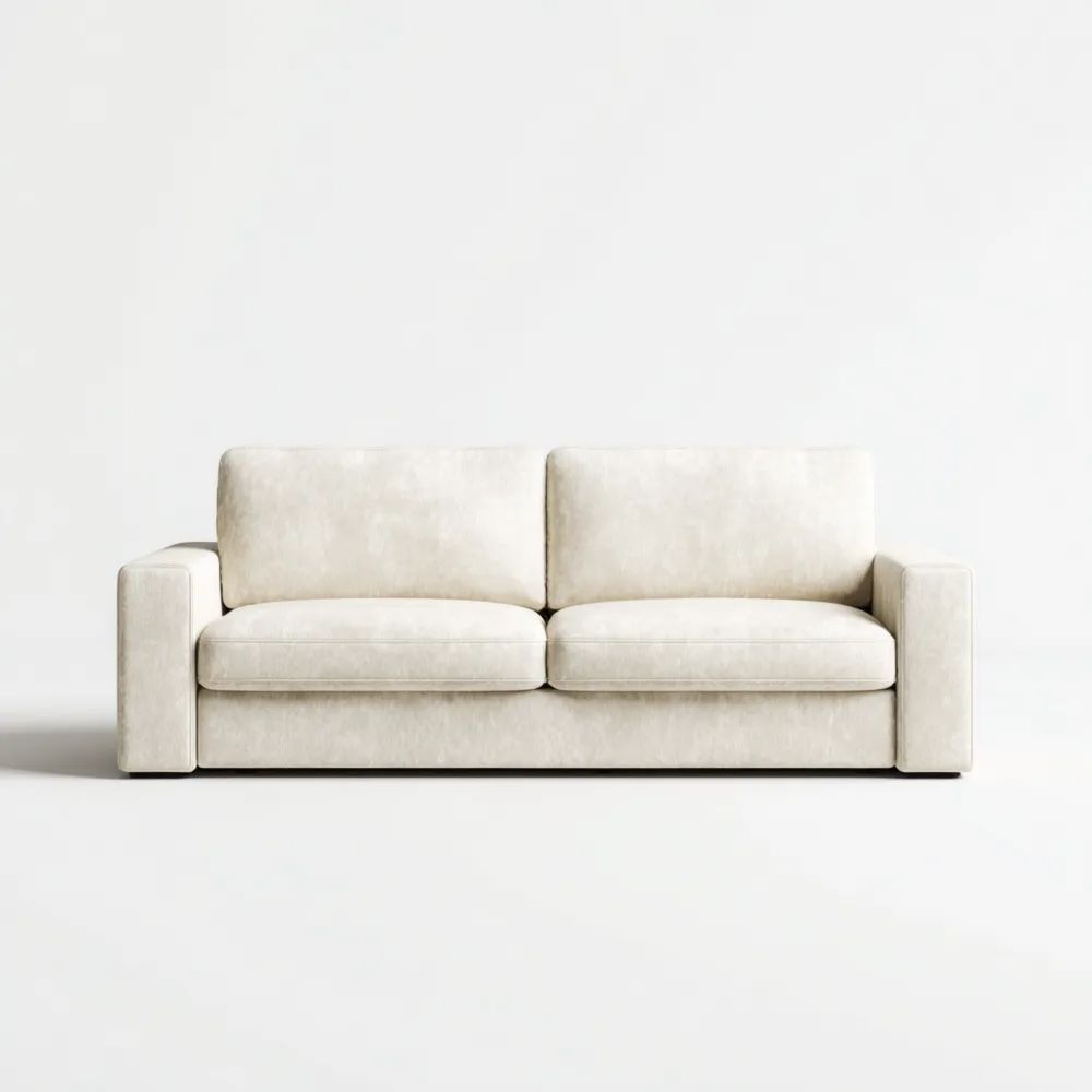 Canapé deux places Tissu 180x90x85 cm – Beige – Design Contemporain-Decoelivo