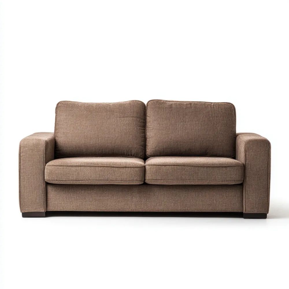 Canapé Deux Places en Tissu 150x85x90 cm - Marron - Design Classique-Decoelivo