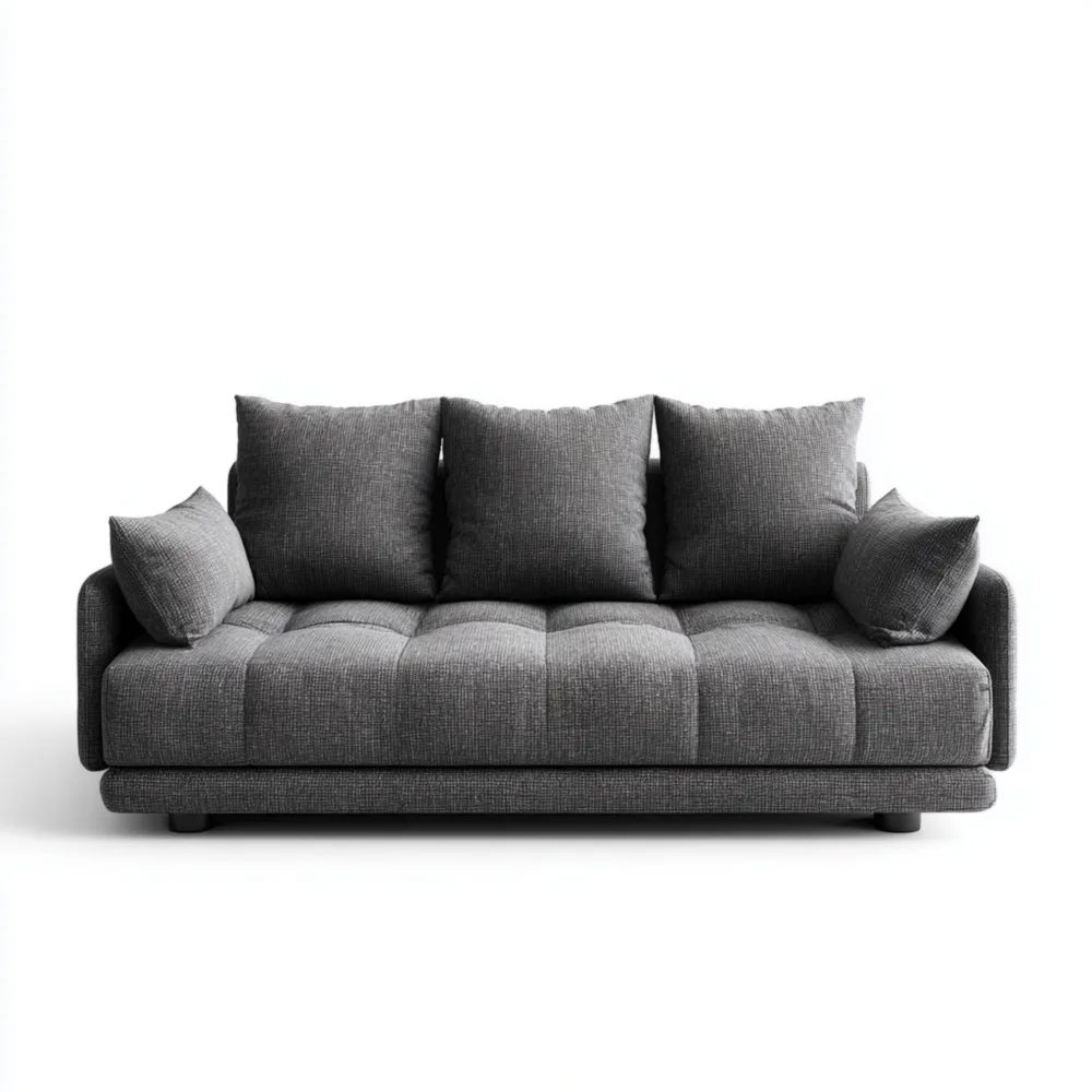 Canapé deux places 180x85x75 cm en tissu - Gris Foncé - Design contemporain-Decoelivo