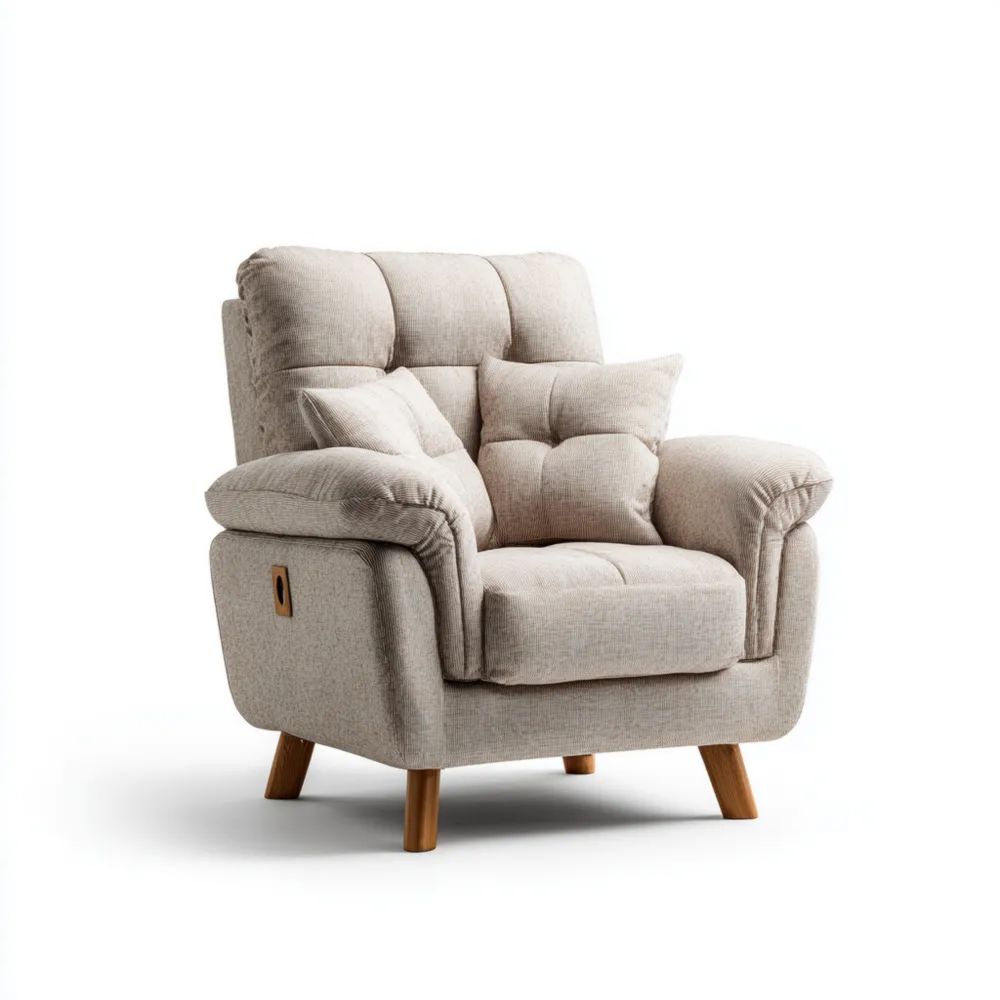 Fauteuil Tissu 75x90x95 cm - Beige-Aestelora