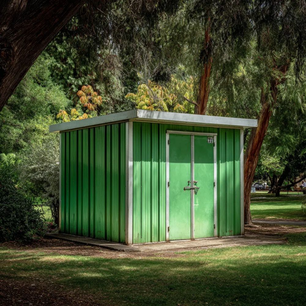 Abri de rangement en métal Vert 200x200x180 cm – Structure robuste pour jardin-Aestelora