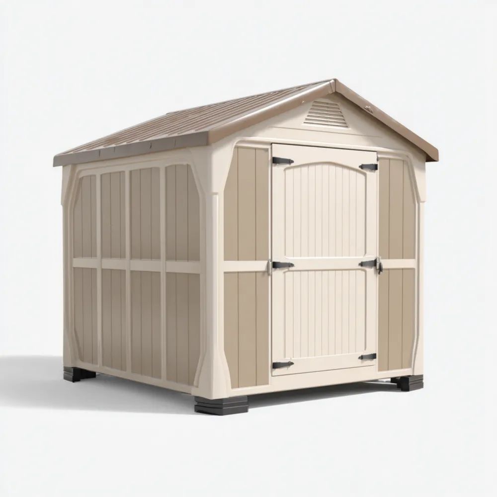 Abri de jardin en résine 180x120x200 cm - Beige - Étanche-Aestelora