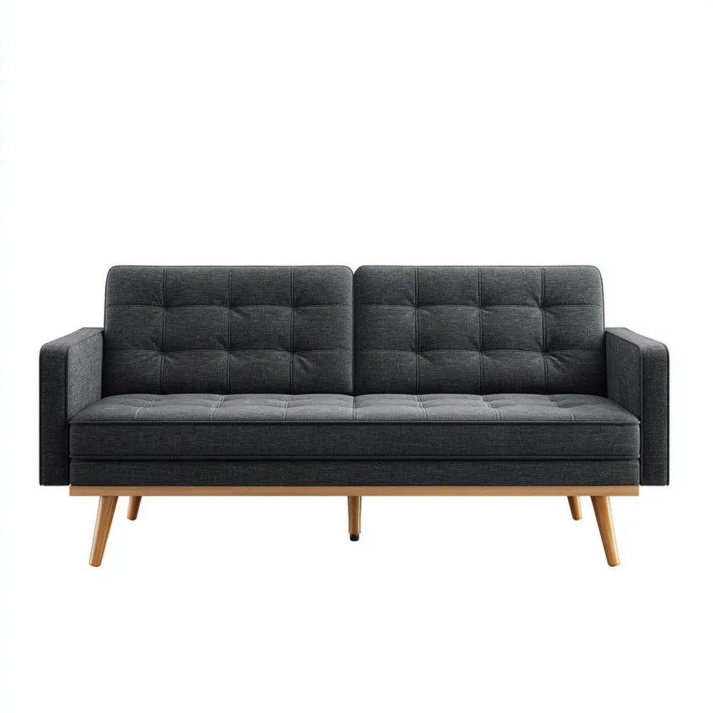 Canapé Deux Places 180x85x75 cm Tissu Gris Foncé – Design Moderne-Aestelora