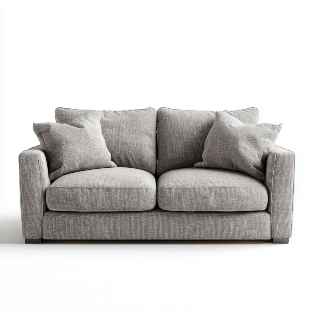 Canapé 2 Places Tissu 150x90x85 cm – Gris Clair – Design Moderne-Formelano