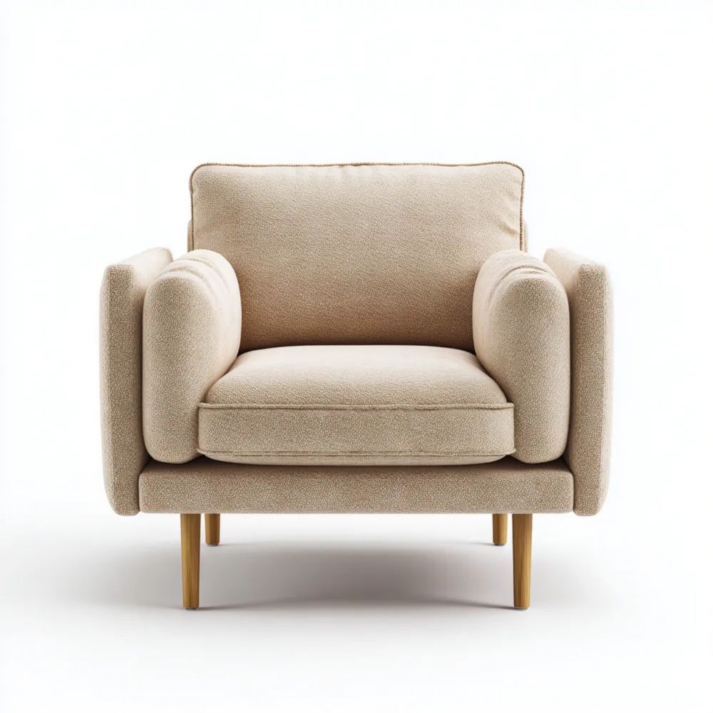 Fauteuil en tissu Beige 90x80x85 cm - Design moderne-Formelano