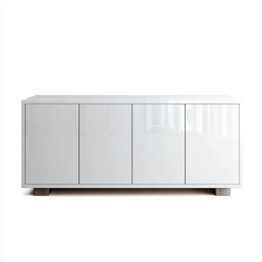 Buffet moderne en bois laqué Blanc 180x45x75 cm-Formelano
