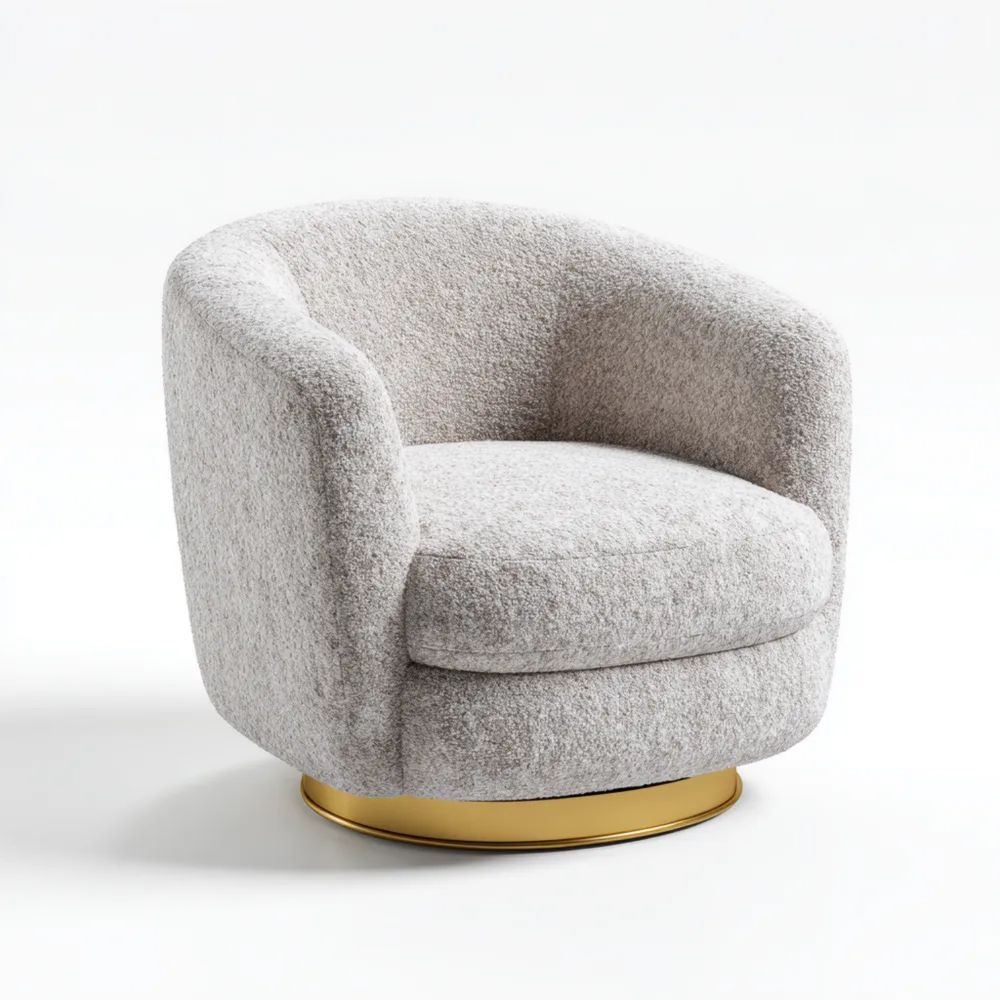 Fauteuil en tissu 70x70x75 cm - Gris Clair - Design Moderne-Formelano