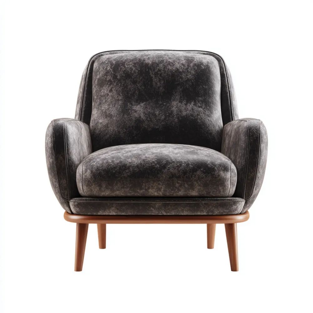 Fauteuil en Tissu 90x85x75 cm - Gris Foncé-Formelano