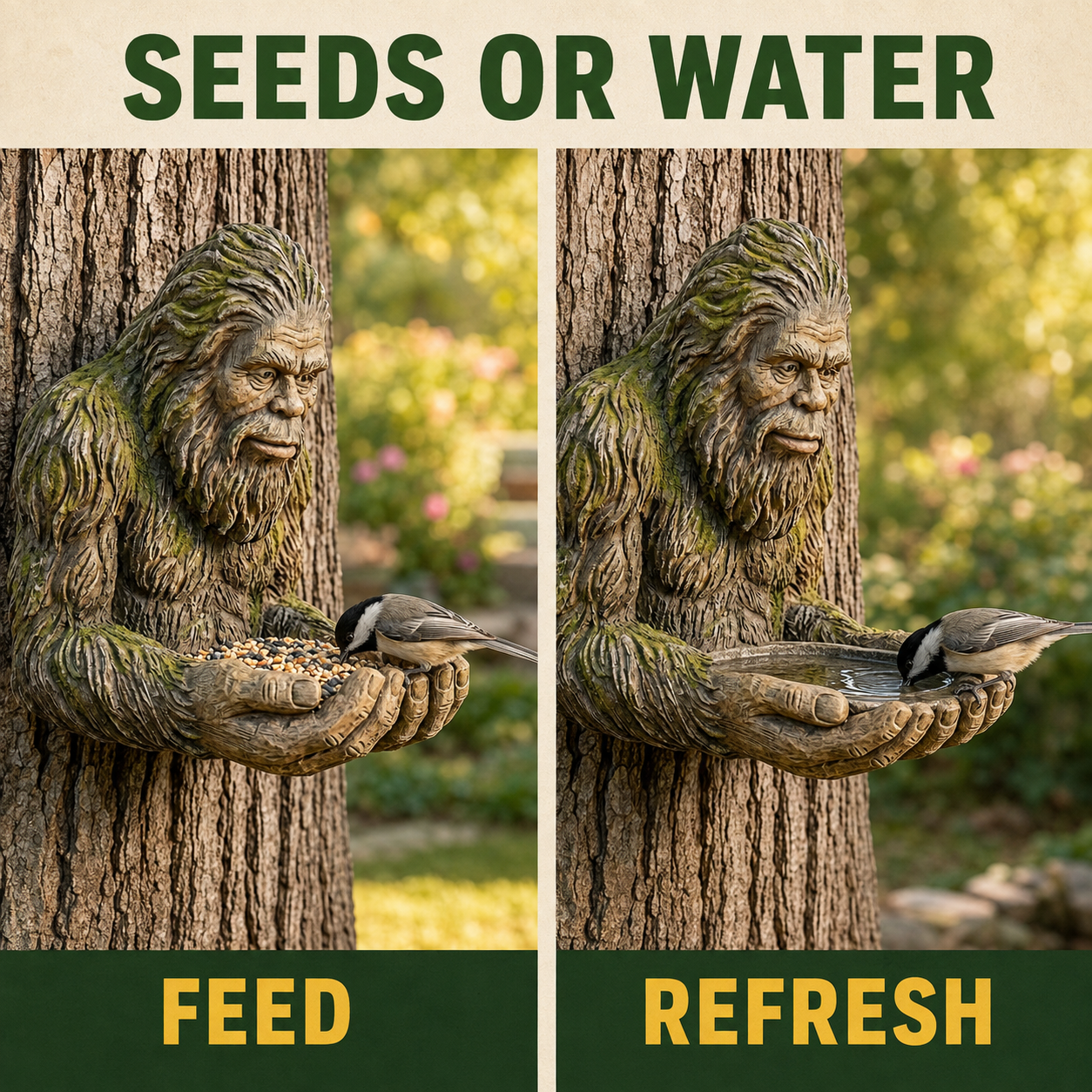 LAST DAY 50% off- -Bigfoot Bird Feeder