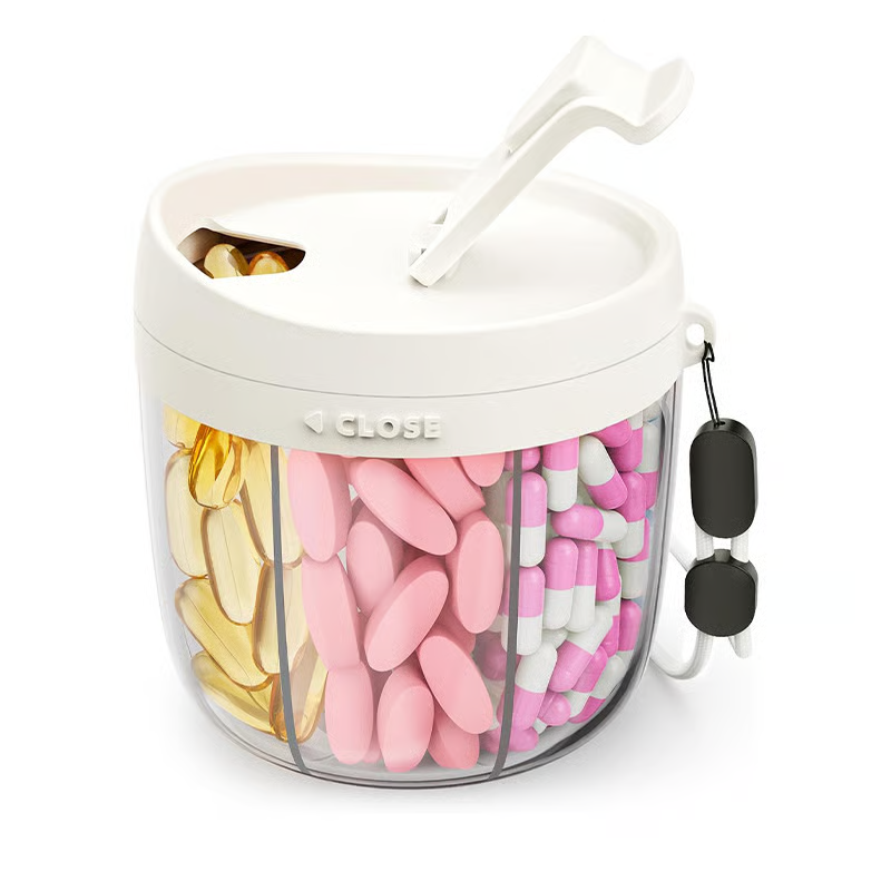 🎁🔥Pill Dispenser Bottle with 6 Compartments | Never Miss a Dose Again! 💊⏰