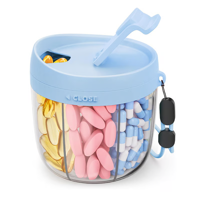 🎁🔥Pill Dispenser Bottle with 6 Compartments | Never Miss a Dose Again! 💊⏰