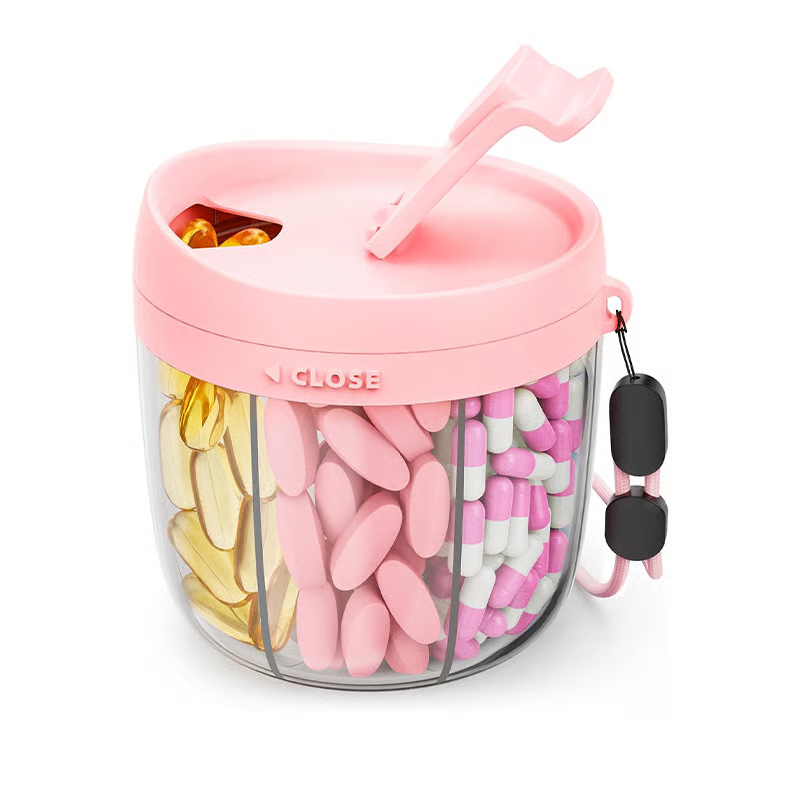 🎁🔥Pill Dispenser Bottle with 6 Compartments | Never Miss a Dose Again! 💊⏰