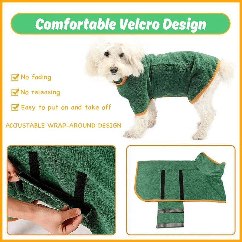 Lightweight Super-absorbent Soft Pet Bathrobe