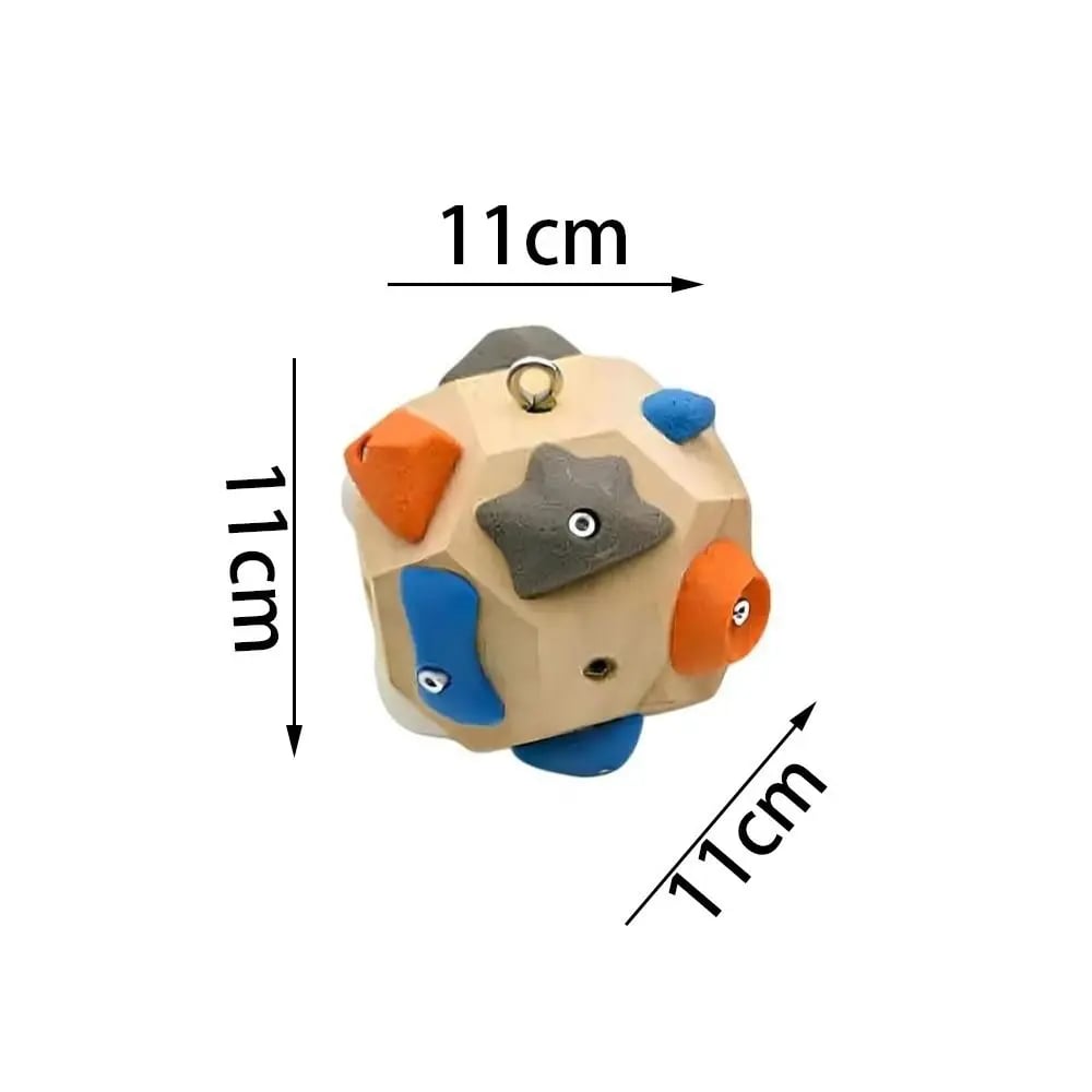 ⚡Portable 3D Hangboard with 12 Detachable Climbing Holds - Customizable Wooden Fingerboard & Stress Relief Tool