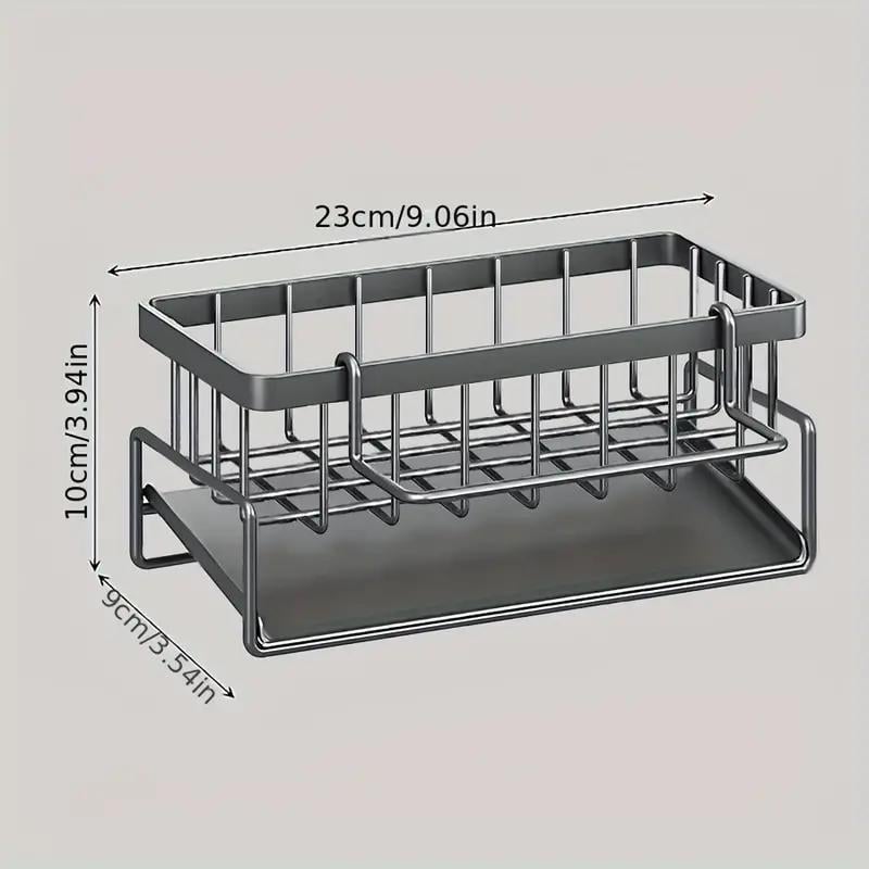 🌟 Say Goodbye to Clutter✨ Stainless Steel Kitchen Sink Storage Rack – For a Neat, Organized Kitchen! 🌟
