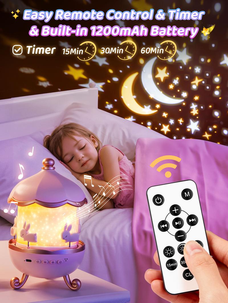 Onefire Kids Gift Kids Night Light，with 15 Films+15 White Noises，Remote Control，Baby Night Light Projector，Perfect Gifts for kids，Baby Christmas Gifts，Baby Birthday Gifts，for  Ages 1-10[Energy Class F]