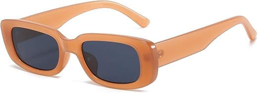 Rectangle Sunglasses for Women Retro Driving Glasses 90’s Vintage Fashion Narrow Square Frame UV400 Protection
