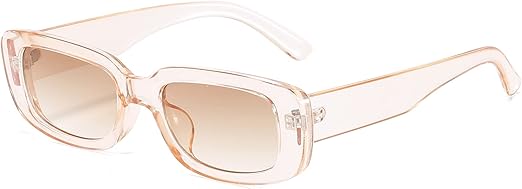 Rectangle Sunglasses for Women Retro Driving Glasses 90’s Vintage Fashion Narrow Square Frame UV400 Protection