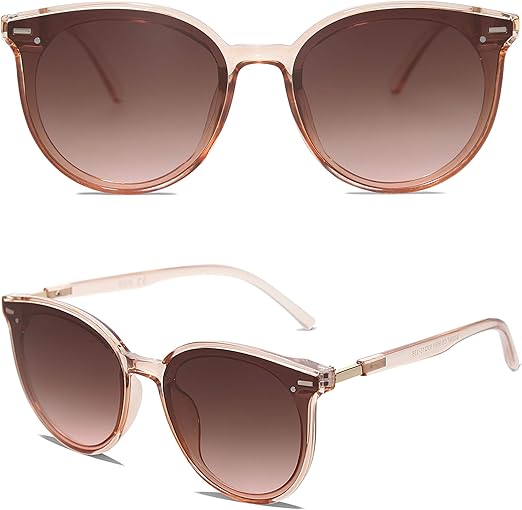Sunglasses Womens Trendy 2026 Classic Round Retro Vintage Shades Large Frame Sunnies