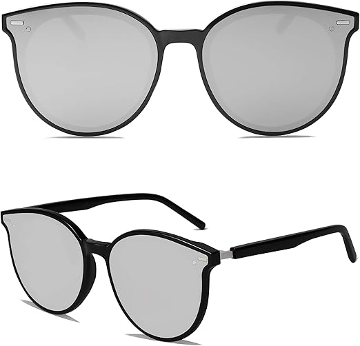 Sunglasses Womens Trendy 2026 Classic Round Retro Vintage Shades Large Frame Sunnies