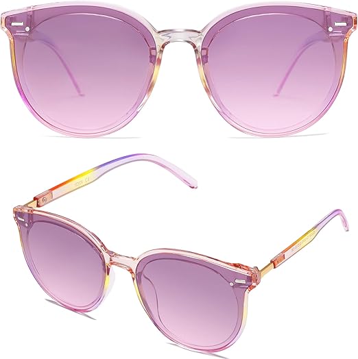 Sunglasses Womens Trendy 2026 Classic Round Retro Vintage Shades Large Frame Sunnies