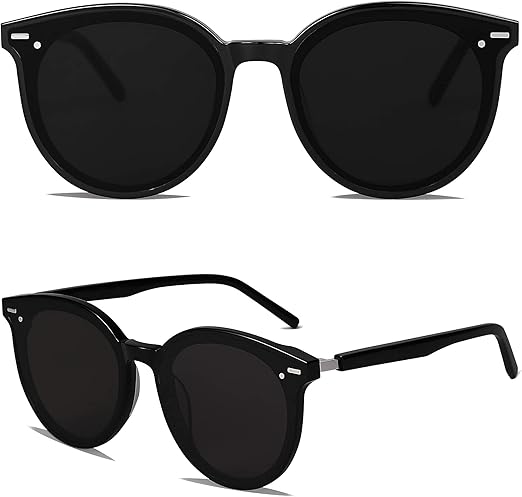 Sunglasses Womens Trendy 2026 Classic Round Retro Vintage Shades Large Frame Sunnies