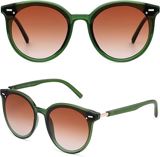 Sunglasses Womens Trendy 2026 Classic Round Retro Vintage Shades Large Frame Sunnies