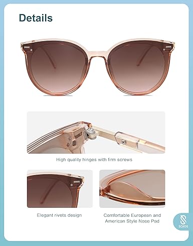 Sunglasses Womens Trendy 2026 Classic Round Retro Vintage Shades Large Frame Sunnies