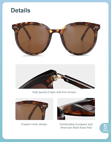 Sunglasses Womens Trendy 2026 Classic Round Retro Vintage Shades Large Frame Sunnies