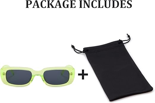 Rectangle Sunglasses for Women Retro Driving Glasses 90’s Vintage Fashion Narrow Square Frame UV400 Protection