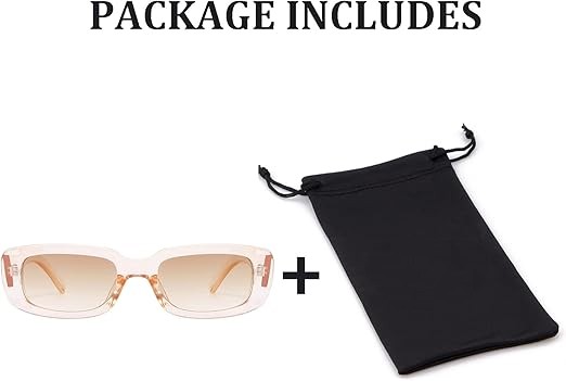 Rectangle Sunglasses for Women Retro Driving Glasses 90’s Vintage Fashion Narrow Square Frame UV400 Protection