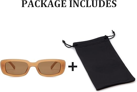 Rectangle Sunglasses for Women Retro Driving Glasses 90’s Vintage Fashion Narrow Square Frame UV400 Protection