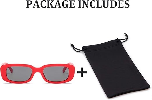 Rectangle Sunglasses for Women Retro Driving Glasses 90’s Vintage Fashion Narrow Square Frame UV400 Protection