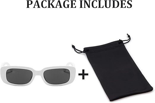 Rectangle Sunglasses for Women Retro Driving Glasses 90’s Vintage Fashion Narrow Square Frame UV400 Protection