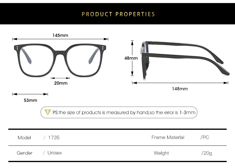 Blue-Light Blocking Glasses Computer Reading/Gaming/TV/Phones Glasses Fashion Anti Eyestrain Glasses for Women Men