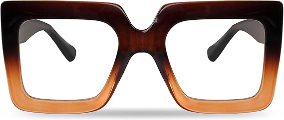Oversized Square Blue Light Glasses Big Frame Computer Eyewear Thick Fashion Clear Glasses for Women Fashion
