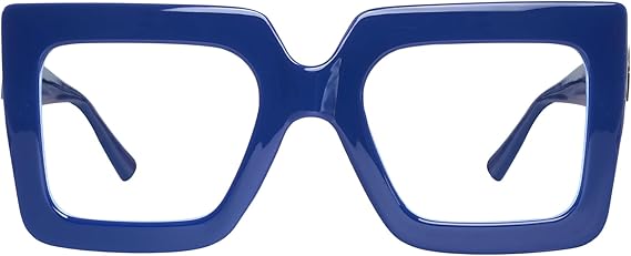 Oversized Square Blue Light Glasses Big Frame Computer Eyewear Thick Fashion Clear Glasses for Women Fashion
