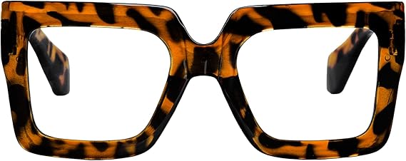 Oversized Square Blue Light Glasses Big Frame Computer Eyewear Thick Fashion Clear Glasses for Women Fashion