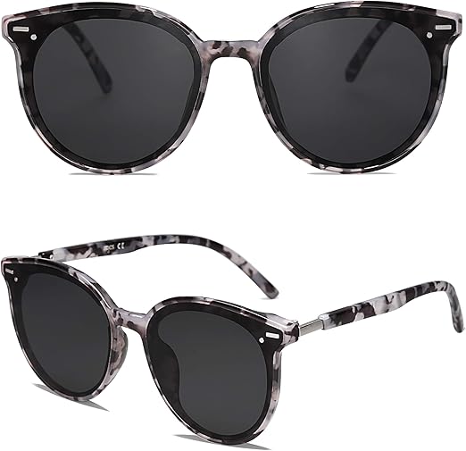 Sunglasses Womens Trendy 2026 Classic Round Retro Vintage Shades Large Frame Sunnies