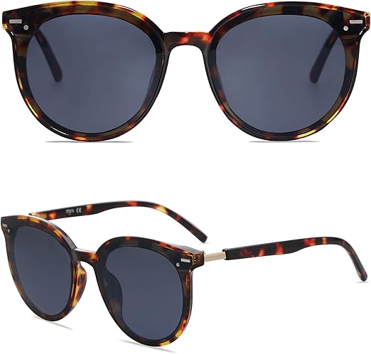 Sunglasses Womens Trendy 2026 Classic Round Retro Vintage Shades Large Frame Sunnies