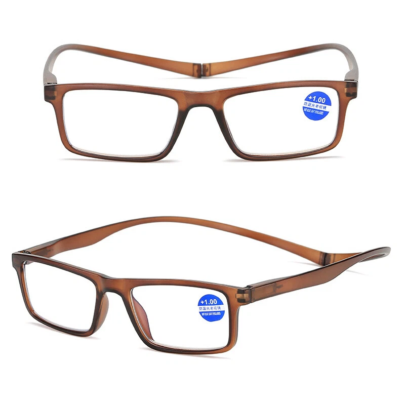 Magnetic Reading Glasses Snap Click Neck Hang Spectacles Presbyopic Eyeglasses