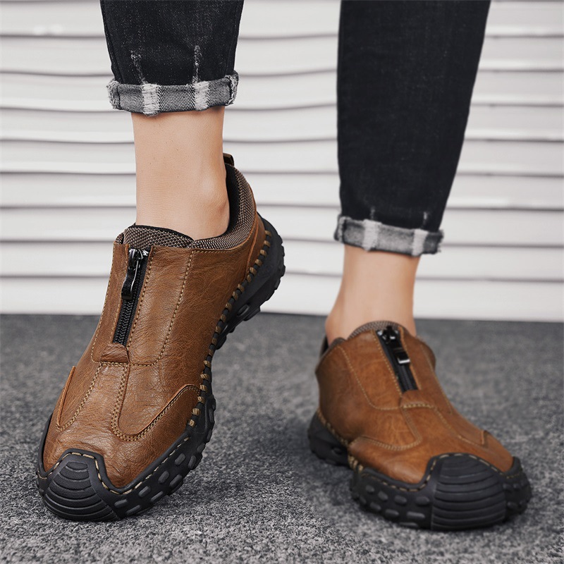 ⏰Limited Time Sale 70% OFF-Men's genuine leather slip-on non-slip loafers to relieve foot pain