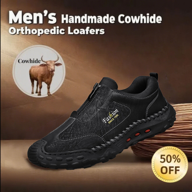 ⏰Limited Time Sale 70% OFF-Men's genuine leather slip-on non-slip loafers to relieve foot pain