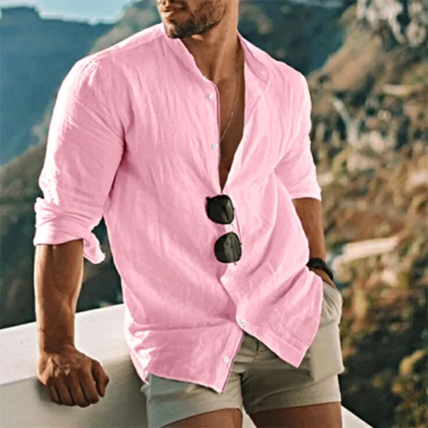 BRAYLEN | Men's Linen Button-Down Collar Shirt