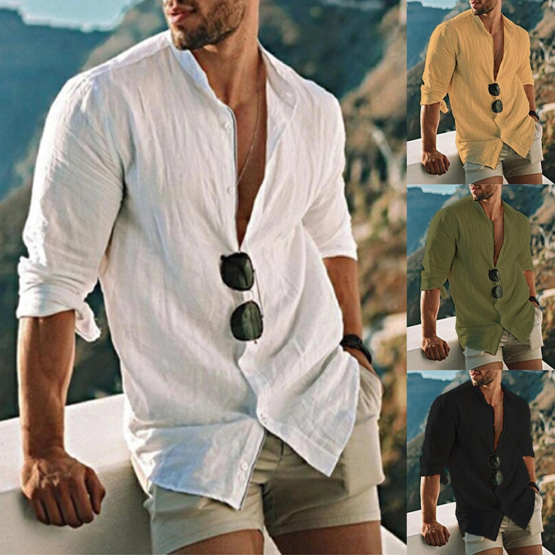 BRAYLEN | Men's Linen Button-Down Collar Shirt