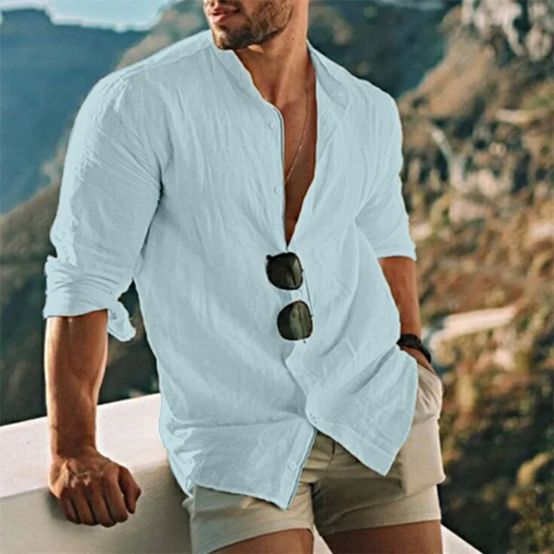 BRAYLEN | Men's Linen Button-Down Collar Shirt