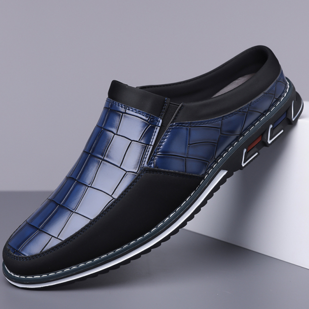 Men's Fashion Calfskin Leather Slippers